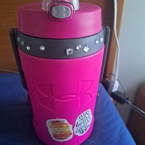 Under Armour Vibrant Pink Bottle with Rhinestone Details